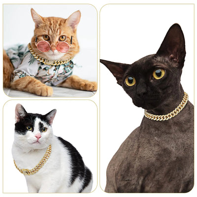 Diamond Cat Chain Collar