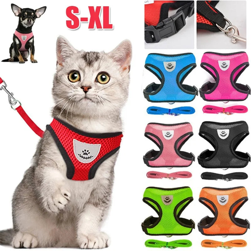 Adjustable Pet Harness with Leash